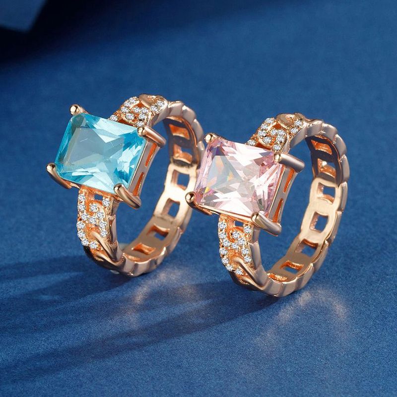 Rose Gold Aqua Blue