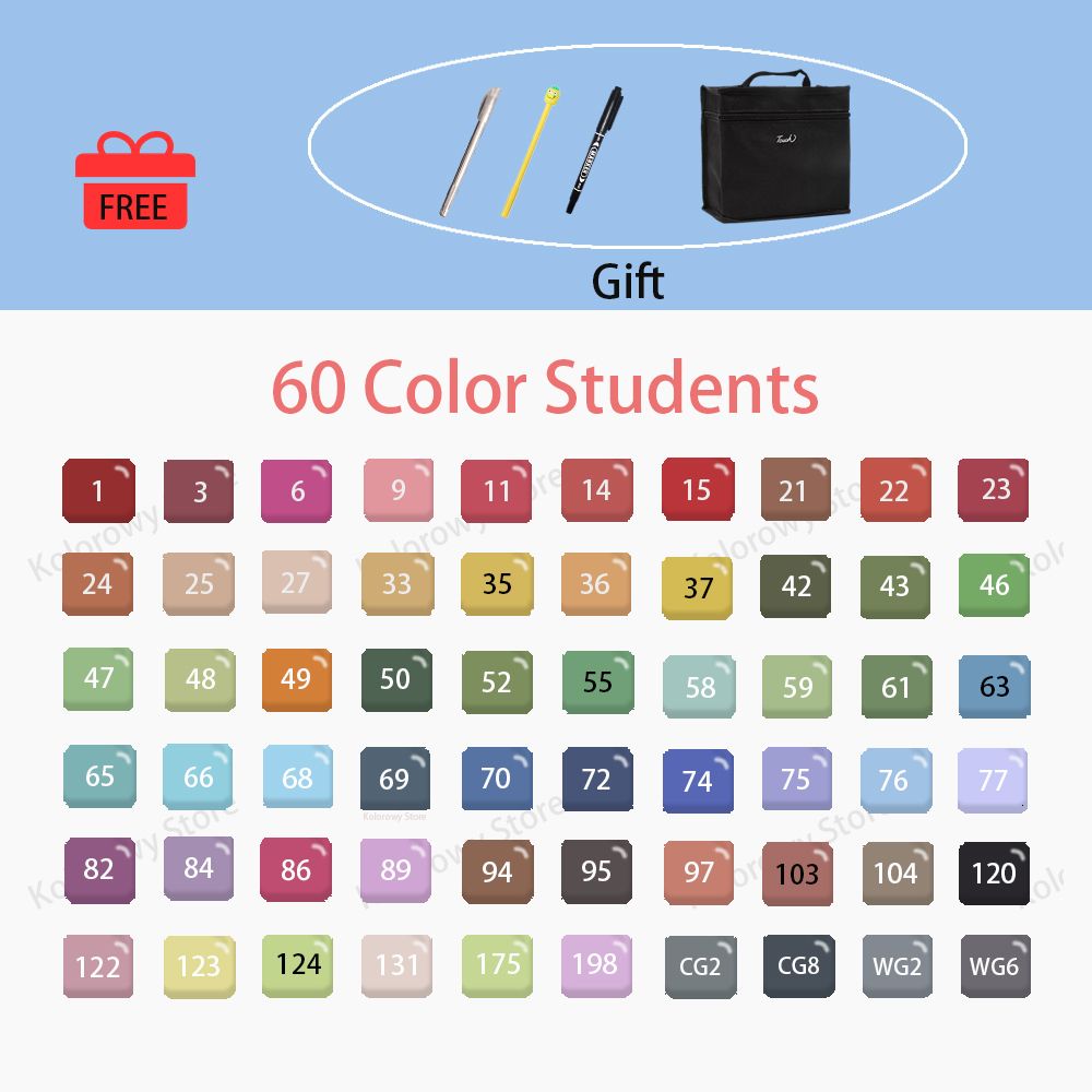 60 kleurenstudent