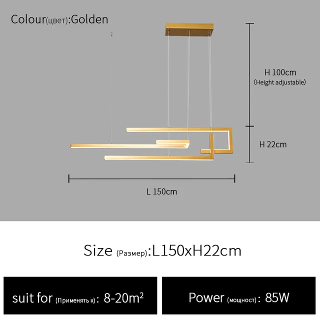 Golden L120 cm blanc chaud (3000K)