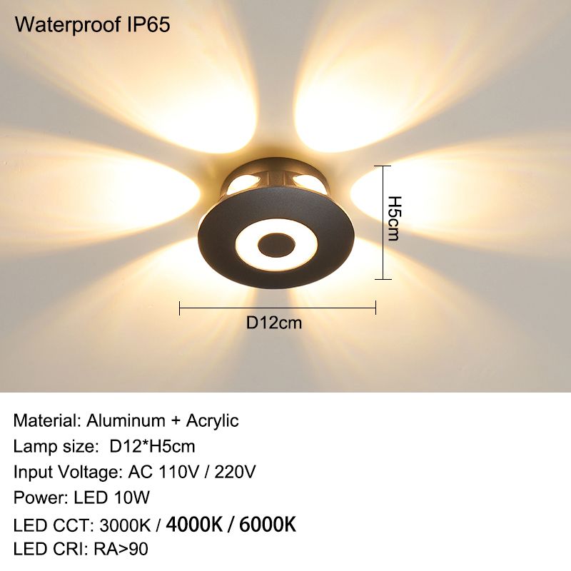 검은 색 10W 따뜻한 흰색 (2700-350