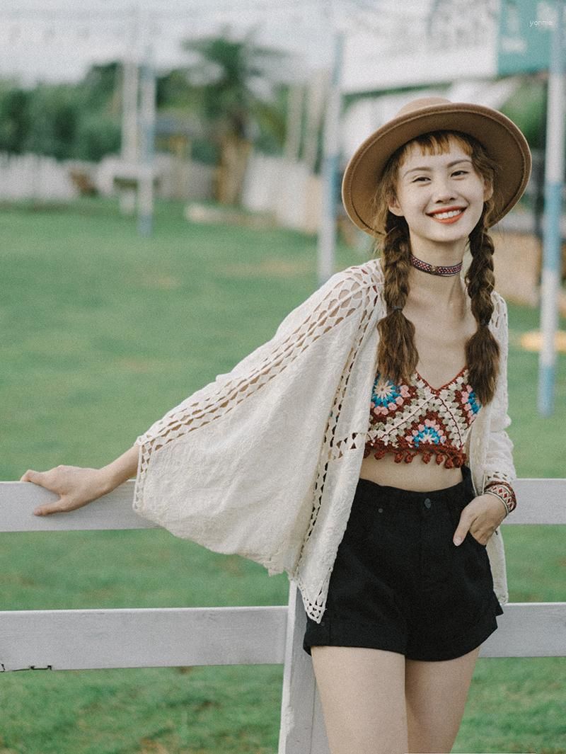 Womens Sweaters Women Crochet Lace Cardigan Summer Floral