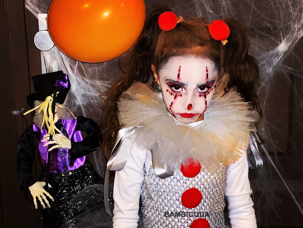 Gray Clown Girls Halloween Costume Joker Tutu Dress Creepy, 55% OFF