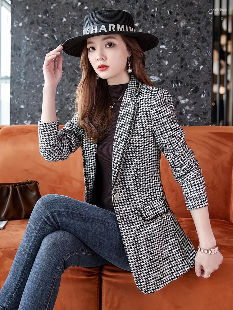 Black Plaid Blazer