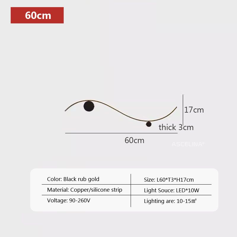 Svart-60 cm varm vit