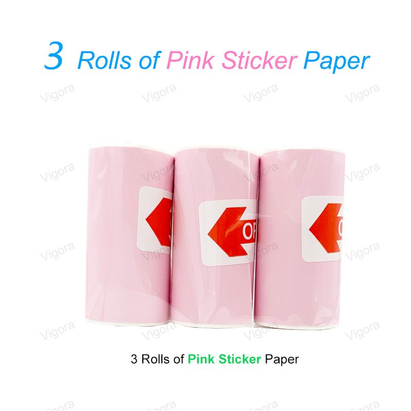 3 roze sticker China