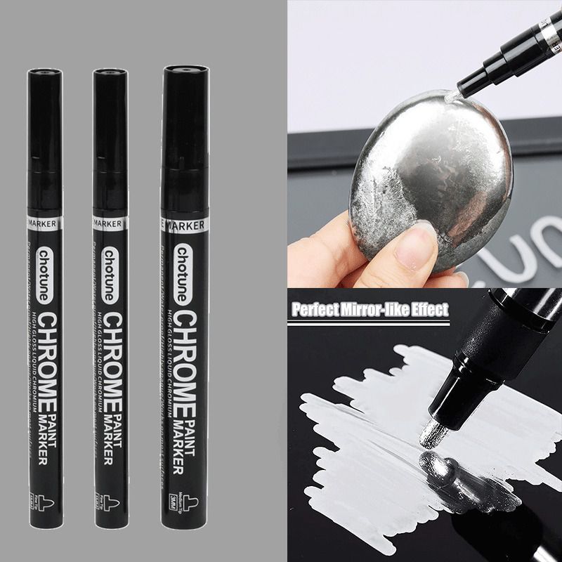 Wholesale Painting Pens Chrome Mirror Marker Silver Marker Liquid Pen For  Cards Posters Rock Mugs Ceramic Glass Metallic Craftwork Paint Pen 230817  From Ning010, $8.54