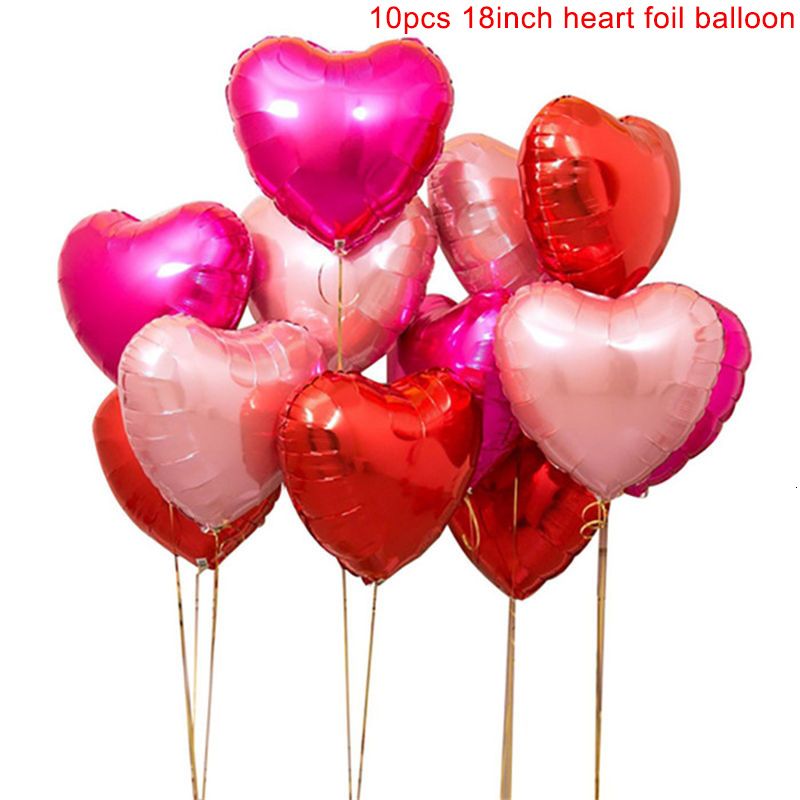 10pcs mixed 3 color-18inch-love Heart11