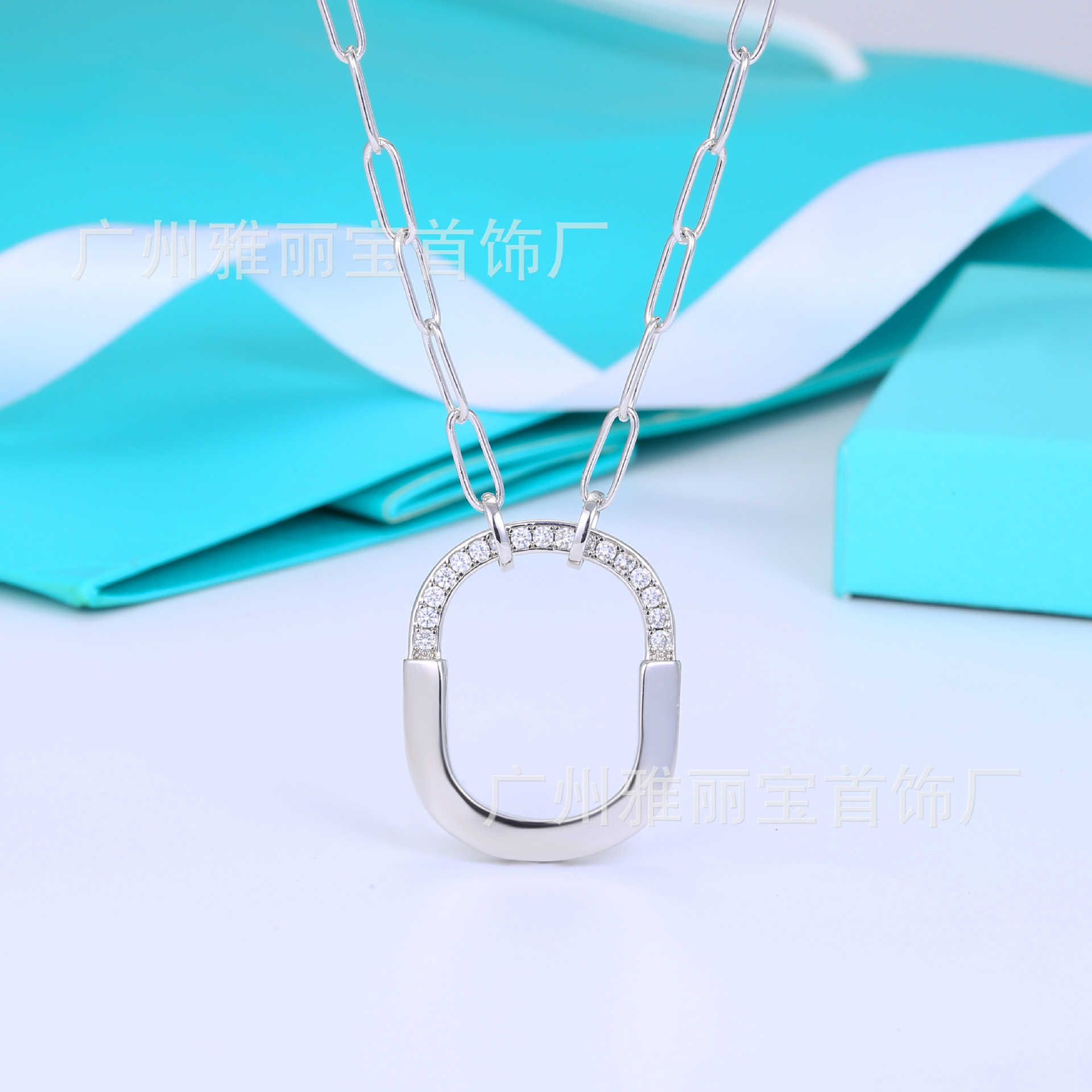 Platinum Gold Half Diamond Necklace