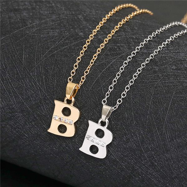 B Gold necklace