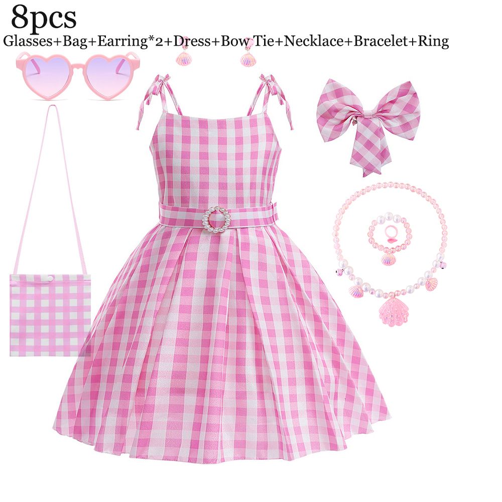 ピンクのドレス8pcs