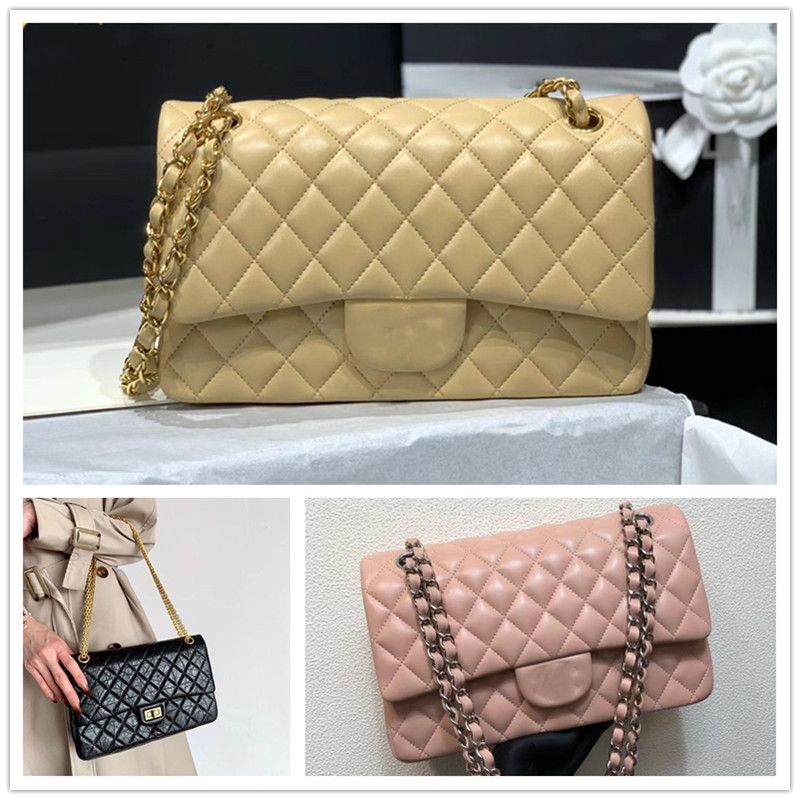 Chanel Vintage Classic Timeless Double Flap Lambskin 10 Shoulder