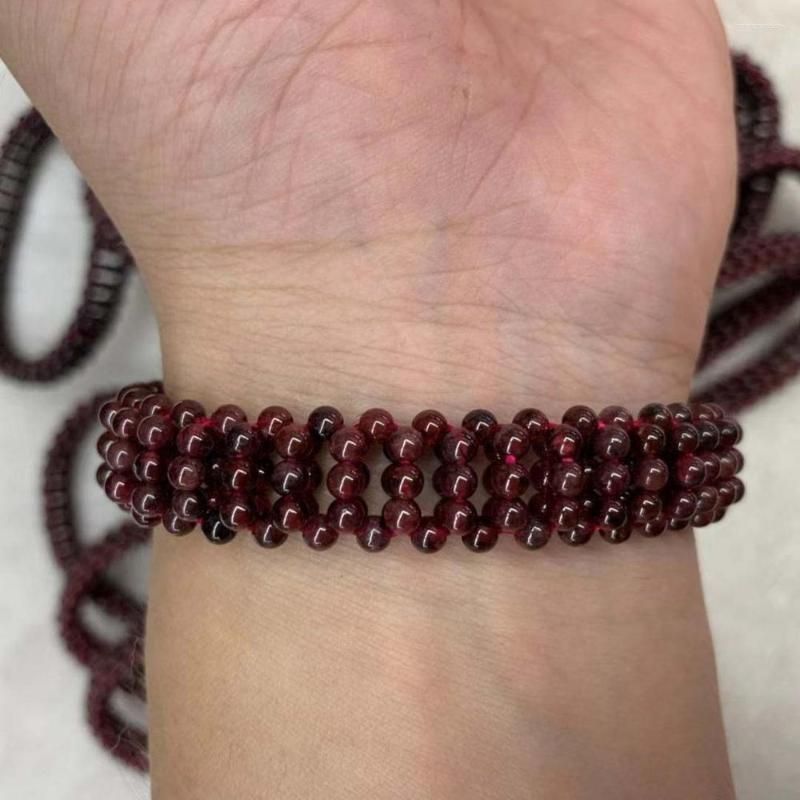Red Garnet Stone Bracelet
