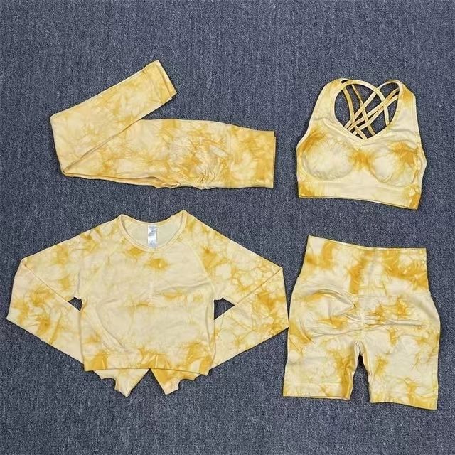 Conjunto amarelo de 4pcs