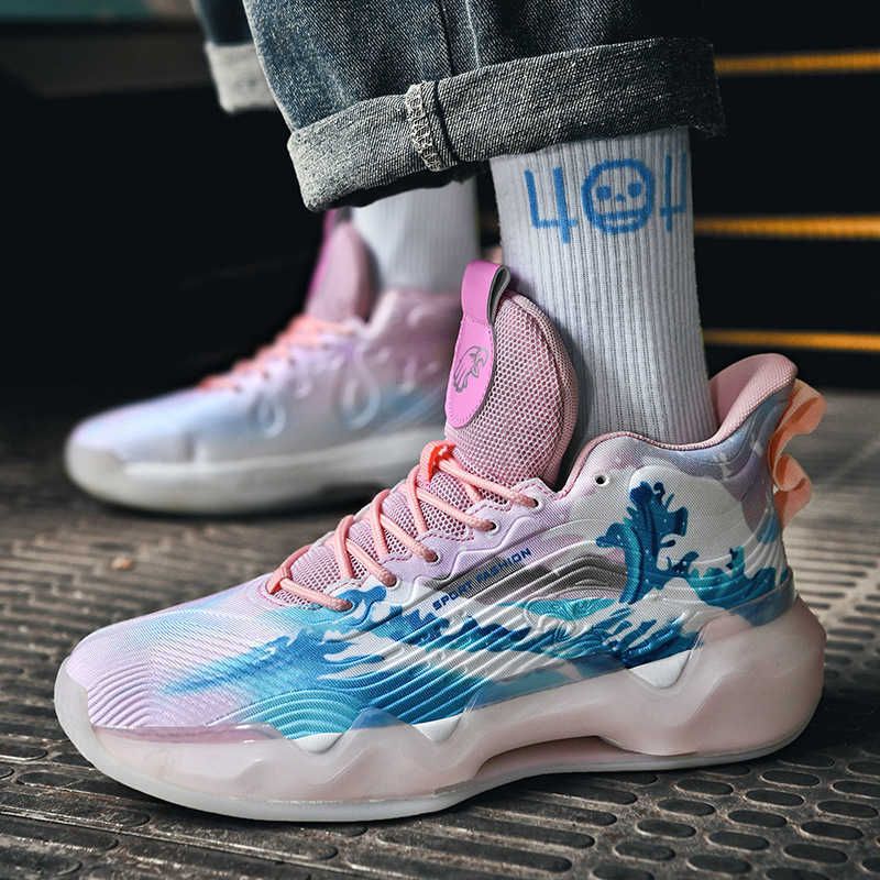 Men's High Top Fluorescent Basketball Shoes, Fashion, 55% OFF