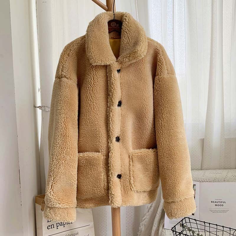 veste jaune en peluche