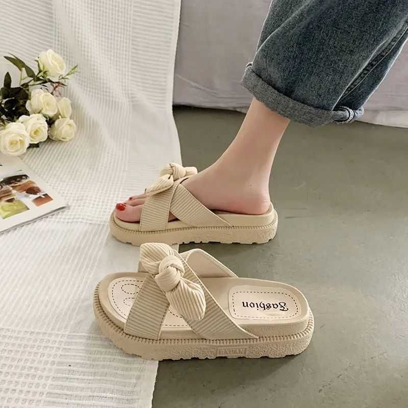 beige slippers
