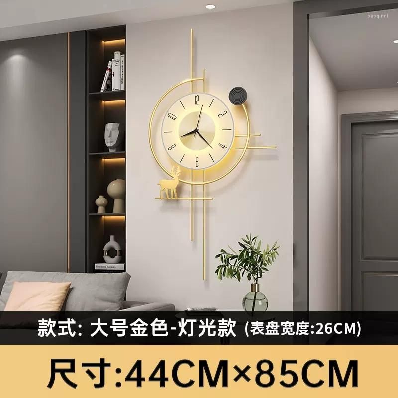 Wall clock-with lamp 44x85cm