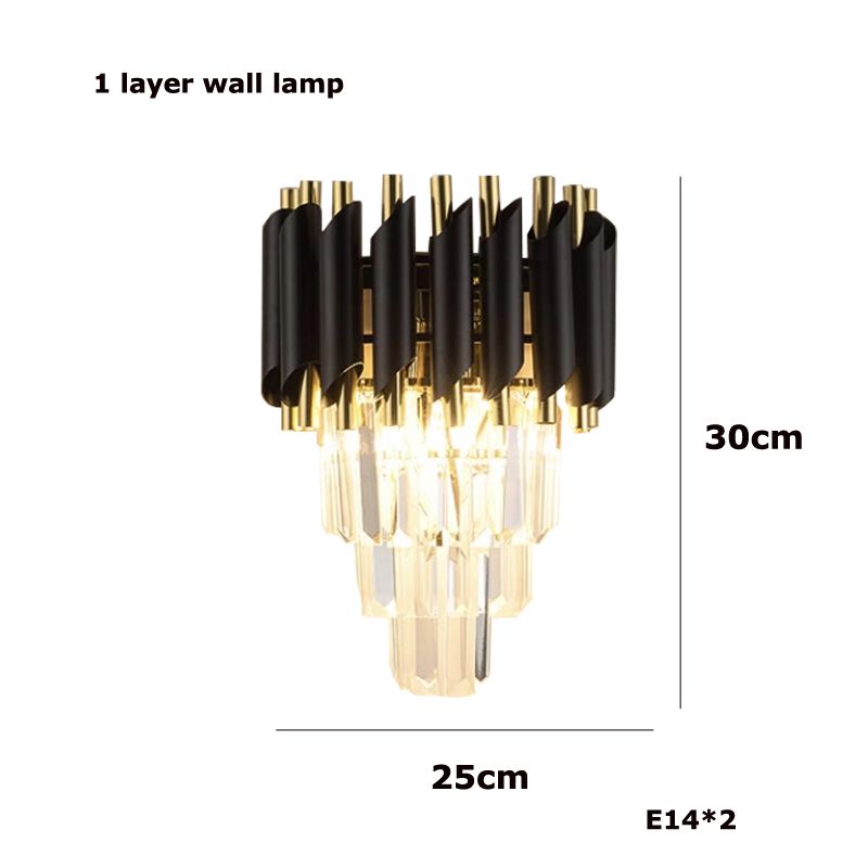 1 Lâmpada de ouro da parede de camada Luz de ouro quente