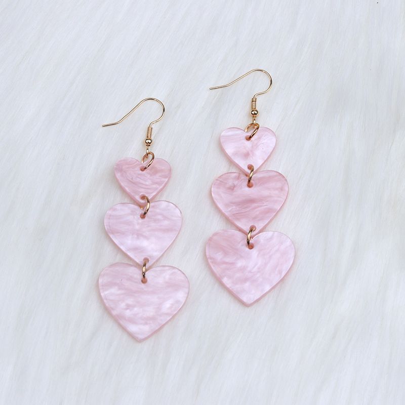 Pink heart ear hook