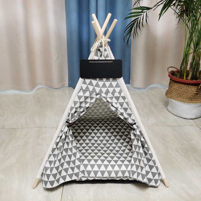 Gray Triangle-4-sided Tent
