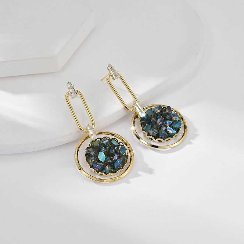 Boucles d'oreilles en cristal-18k