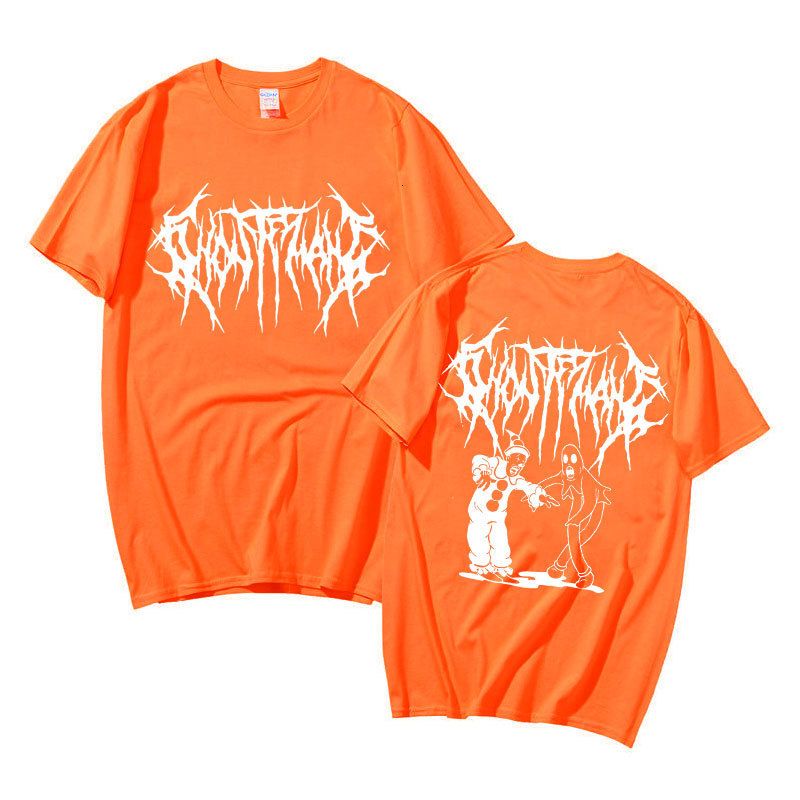 Ghostemane Double Sided Print T-shirt Man Tshirt Pouya T Shirts Men's 100%  Cotton Tops Streetwear Men Women Fashion Hip Hop Tees