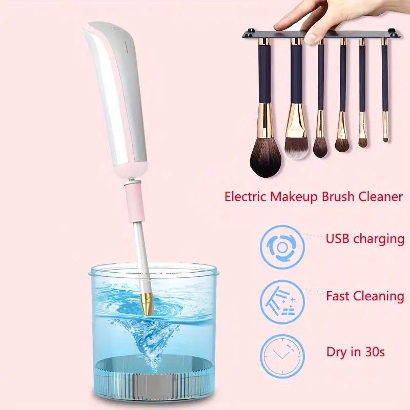Electric Makeup Brush Cleaner Machine - Portable Automatic USB Cosmetic  Brushes Cleaner for All Size Beauty Makeup Brush Set, Liquid Foundation,  Contour, Eyeshadow, Blush Brush 