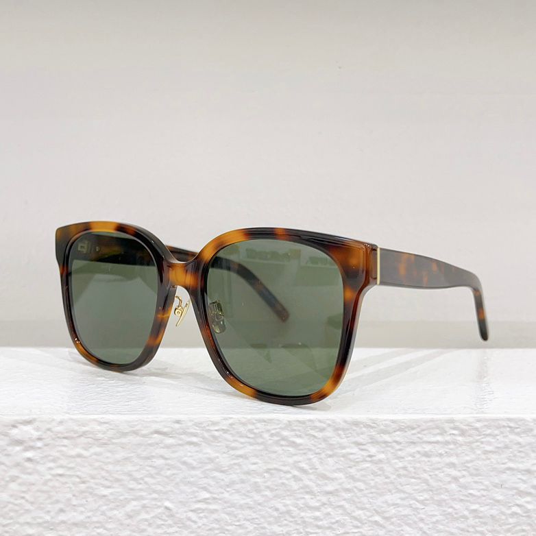 Amber frame groene lens