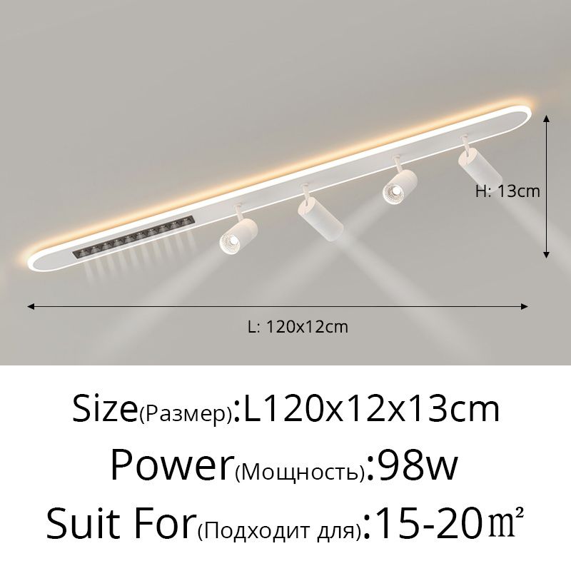 120cm 98W 3 Luz de cores