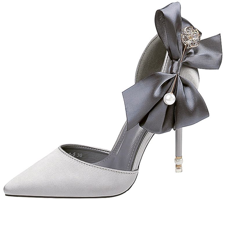 Grey10cm Heel