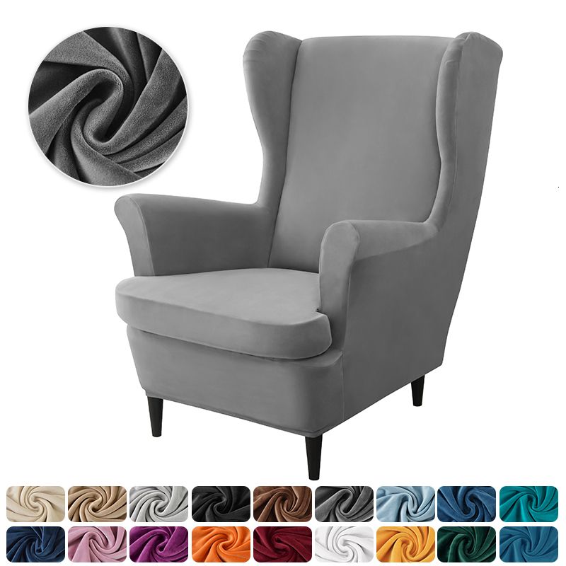 Grijze wingchair -cover