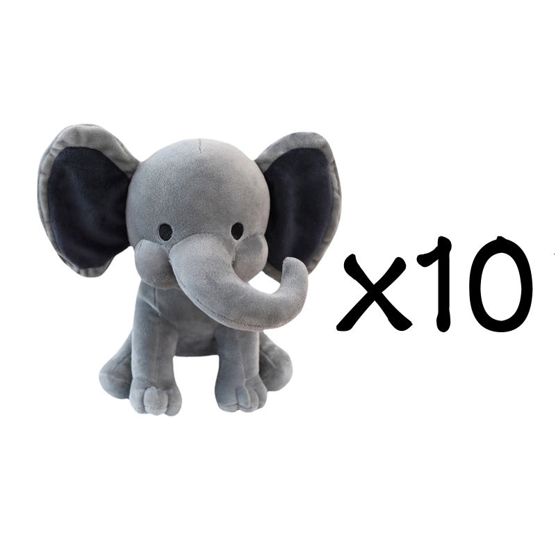 dix éléphants gris