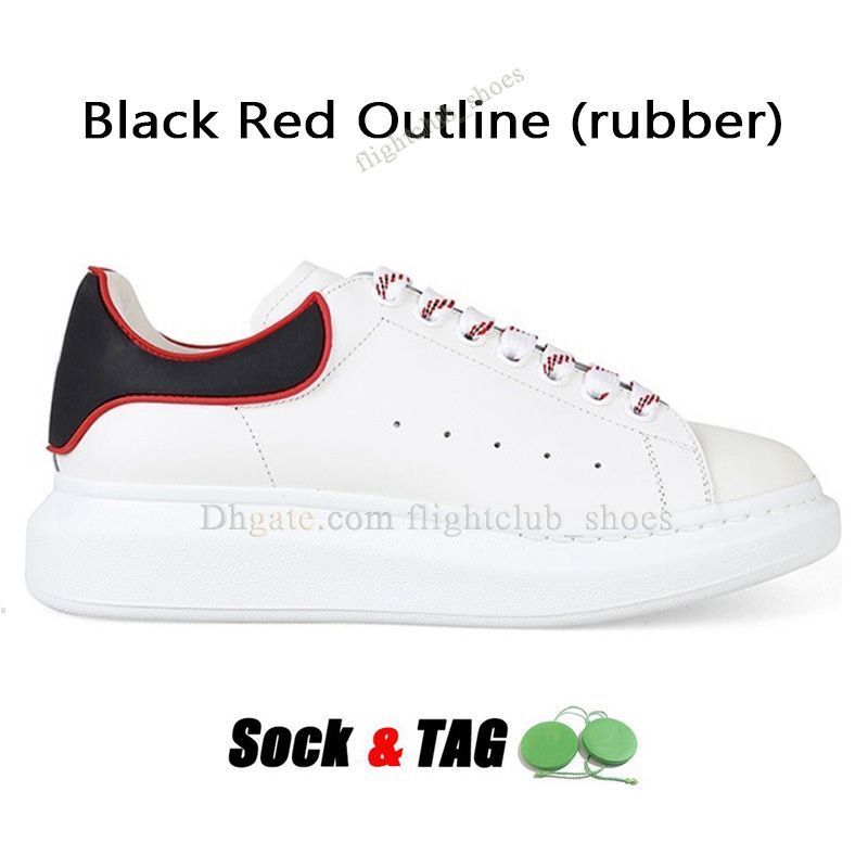 Black Red Outline (rubber) 36-45