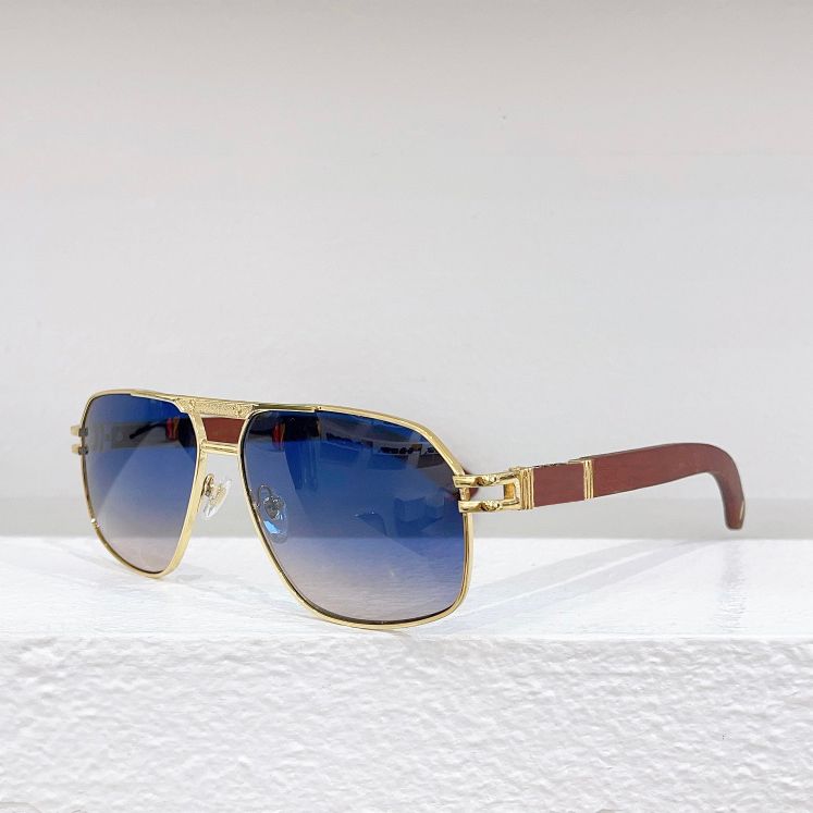 gold frame Gradient blue lens