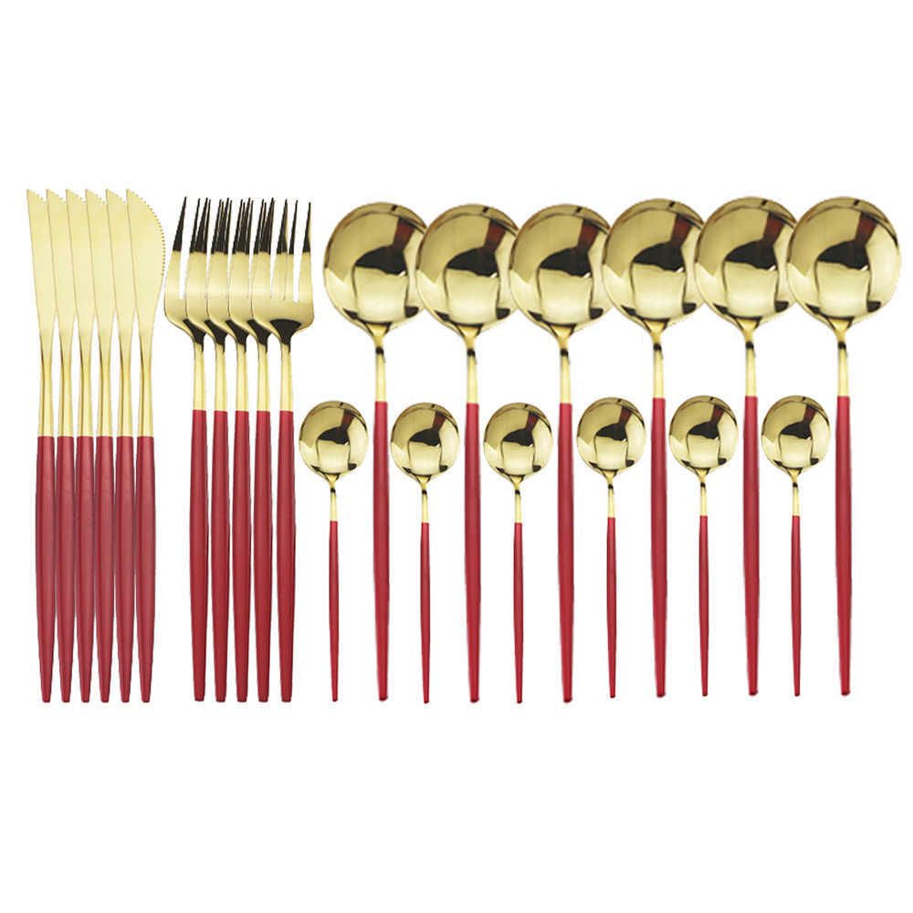 24pcs Red Gold