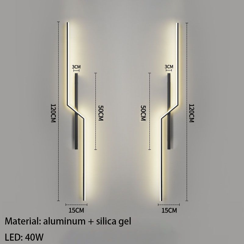 Två-120 cm-svart 3 färgtemperatur