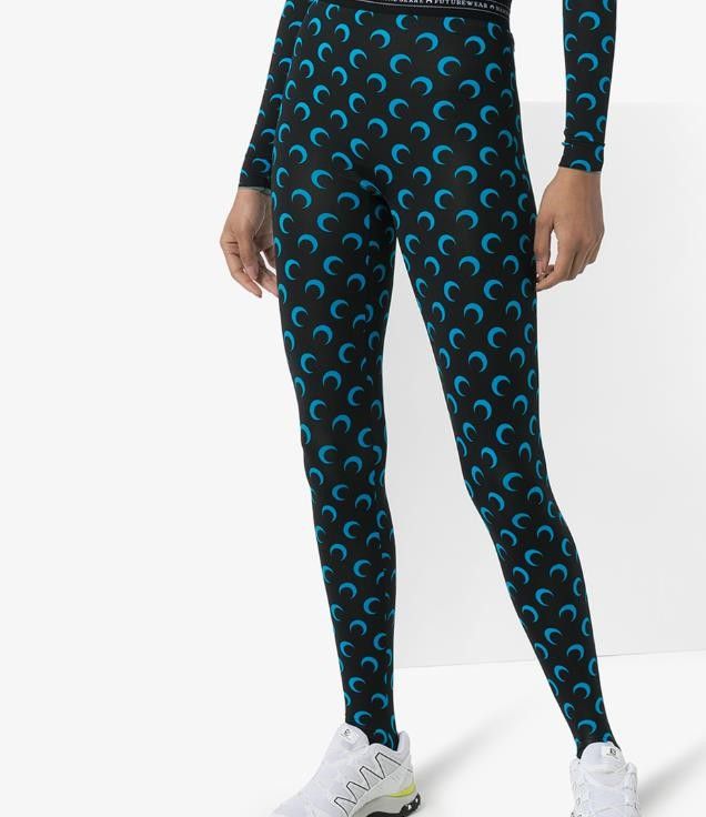 blå svart leggings