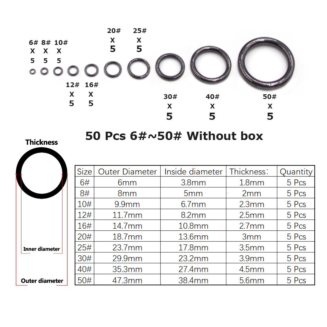 50pcs Without Box