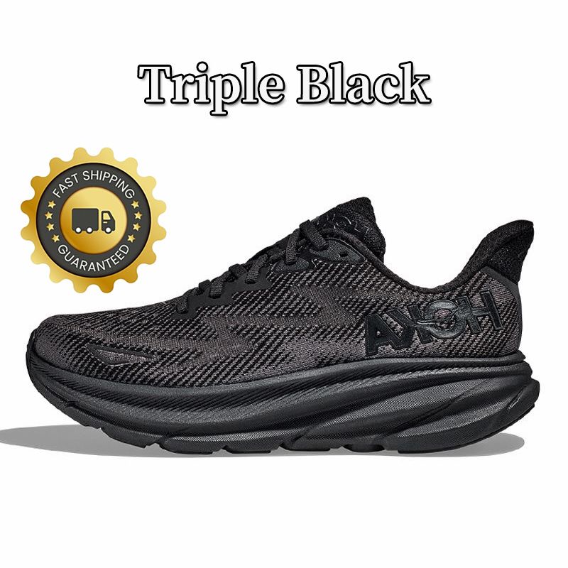 Hokas Shoes Hoka Clifton 8 9 Running Shoes Bondi 8 Triple Black White ...