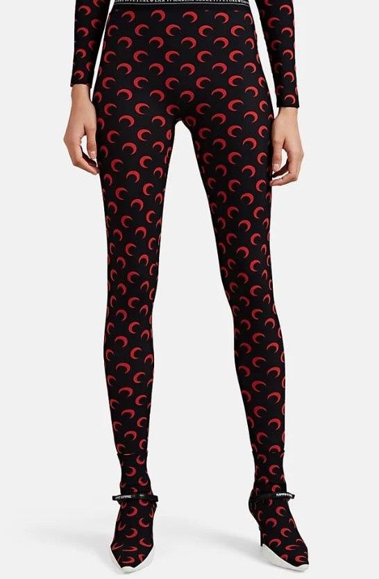 Leggings rouges noirs