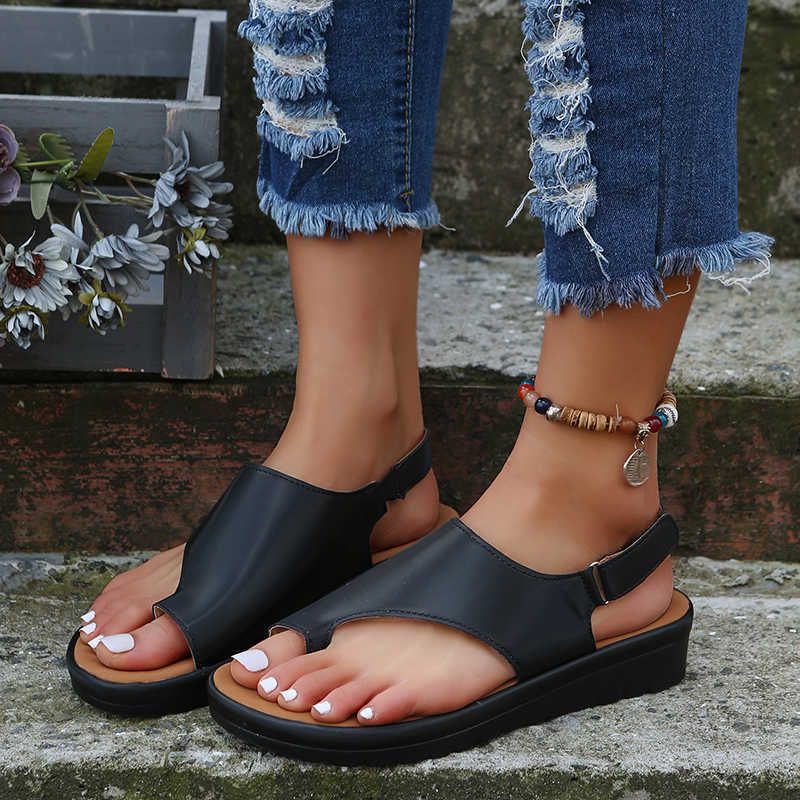 Real leather 2025 bunion corrector sandals