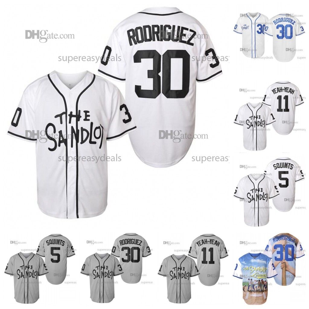 The Sandlot Benny Rodriguez 30 Movie Baseball Stitched Mens