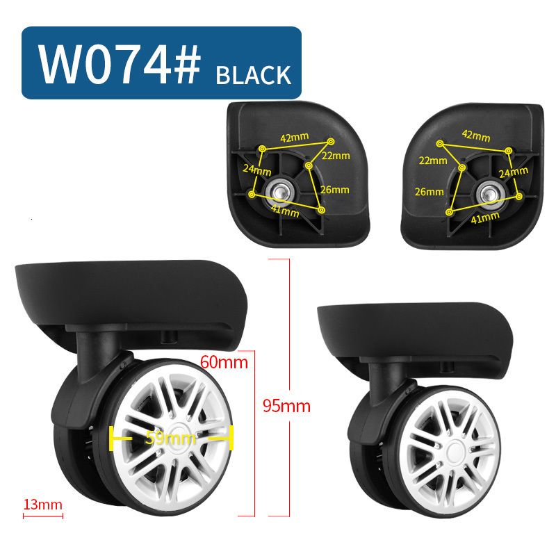 W074 Black(2pcs)