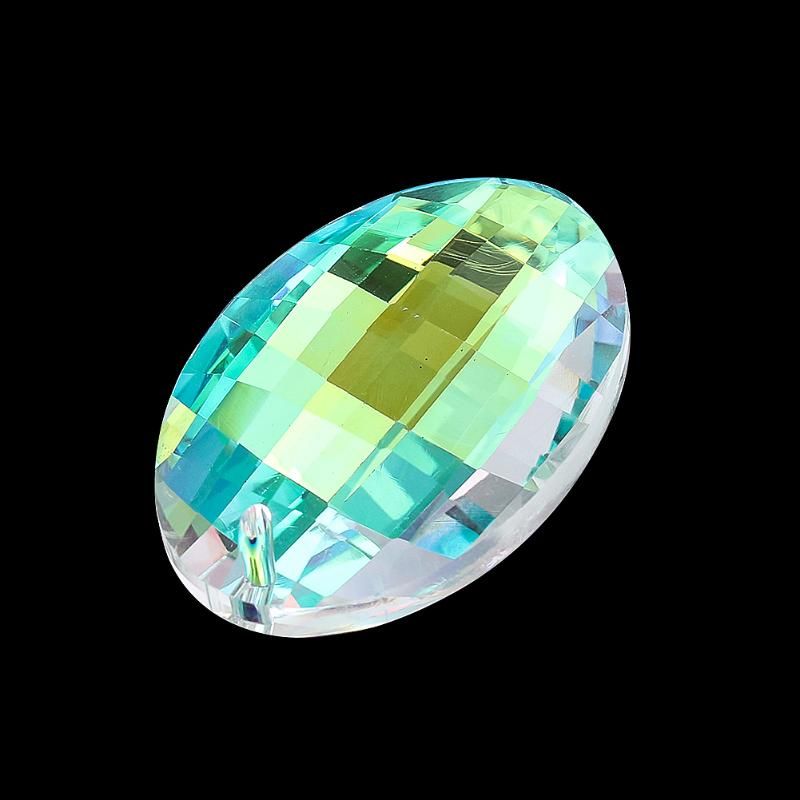 50mm renkli owal kristal