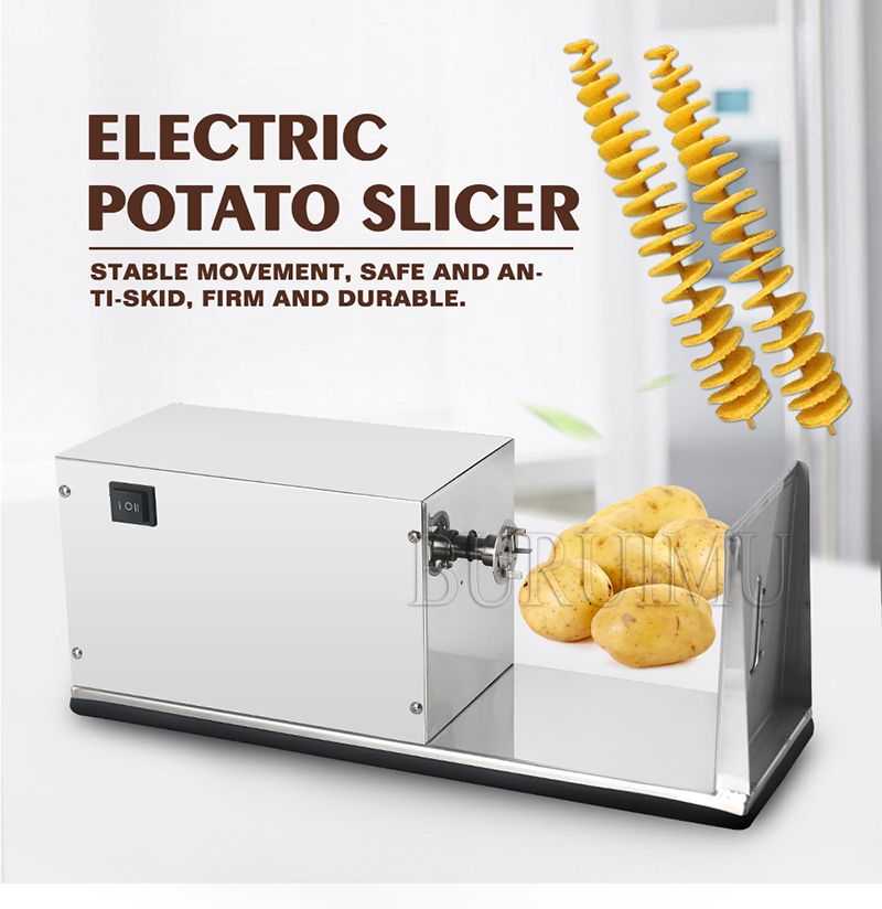 Electric Spiral Potato Litchi Slicer Automatic Stretching Of Potato Chips  Efficient Potato Tower Machine From Lewiao321, $116.59
