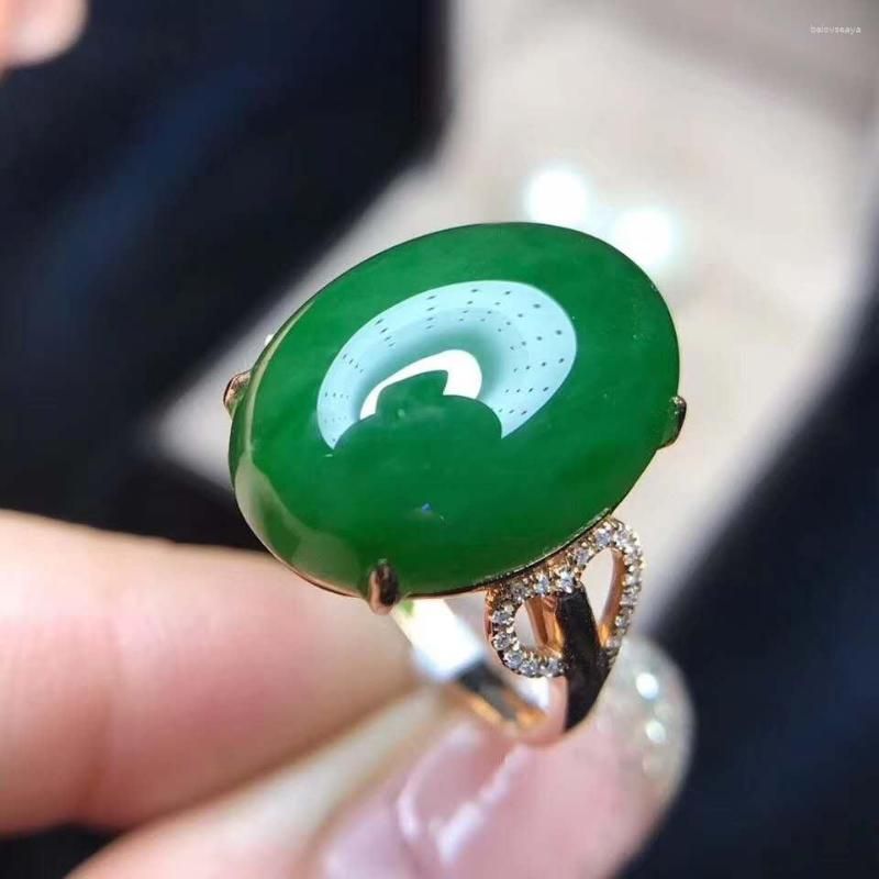 Real Pure Jade Cluster Turquoise Ring In Solid 925 Silver Gemstone