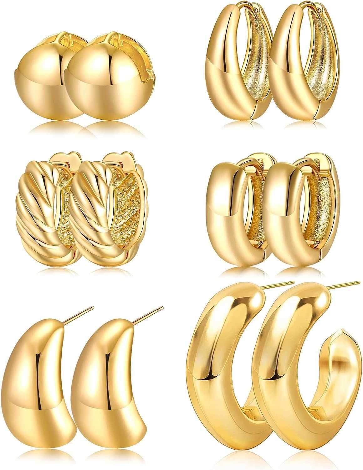 A-6 Pair Gold Earrings