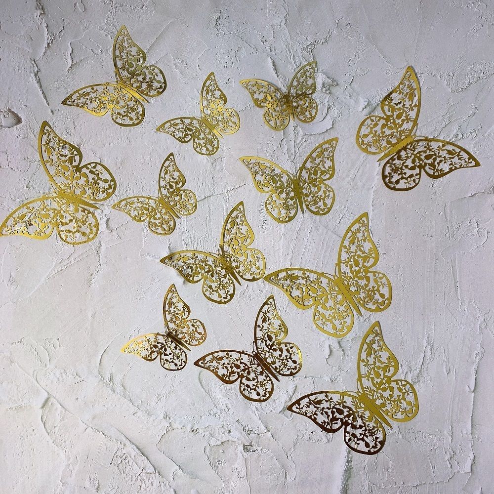 12 piezas de mariposa