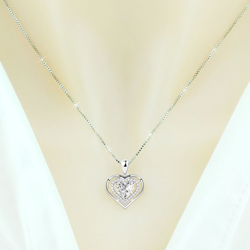 White Gold Color Lov 925 Silver