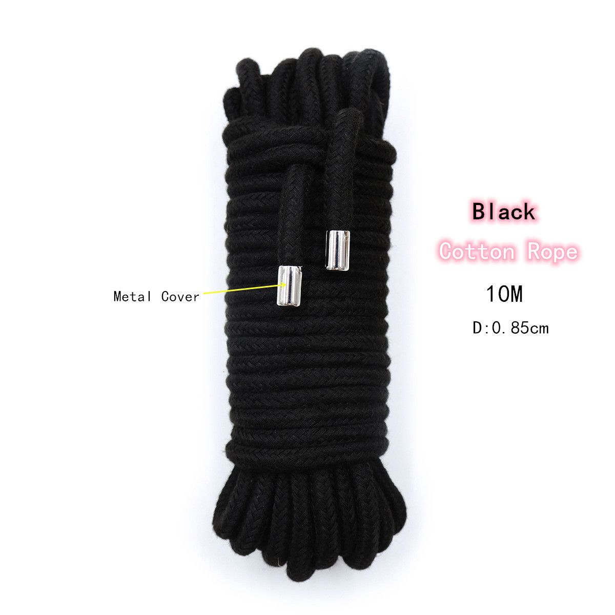 WhipSmart Japanese Silk Bondage Rope With Bonus Nipple Clamps 3m Black main image 0